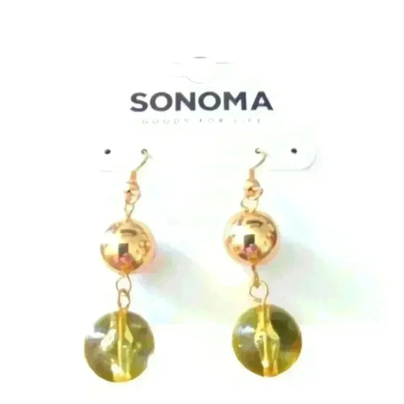 Women's dangly gold earrings - Picture 1 of 1